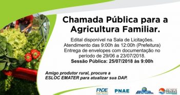 Chamada Publica para a Agricultura Familiar