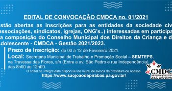 Edital de Convocação CMDCA Nº 01/2021